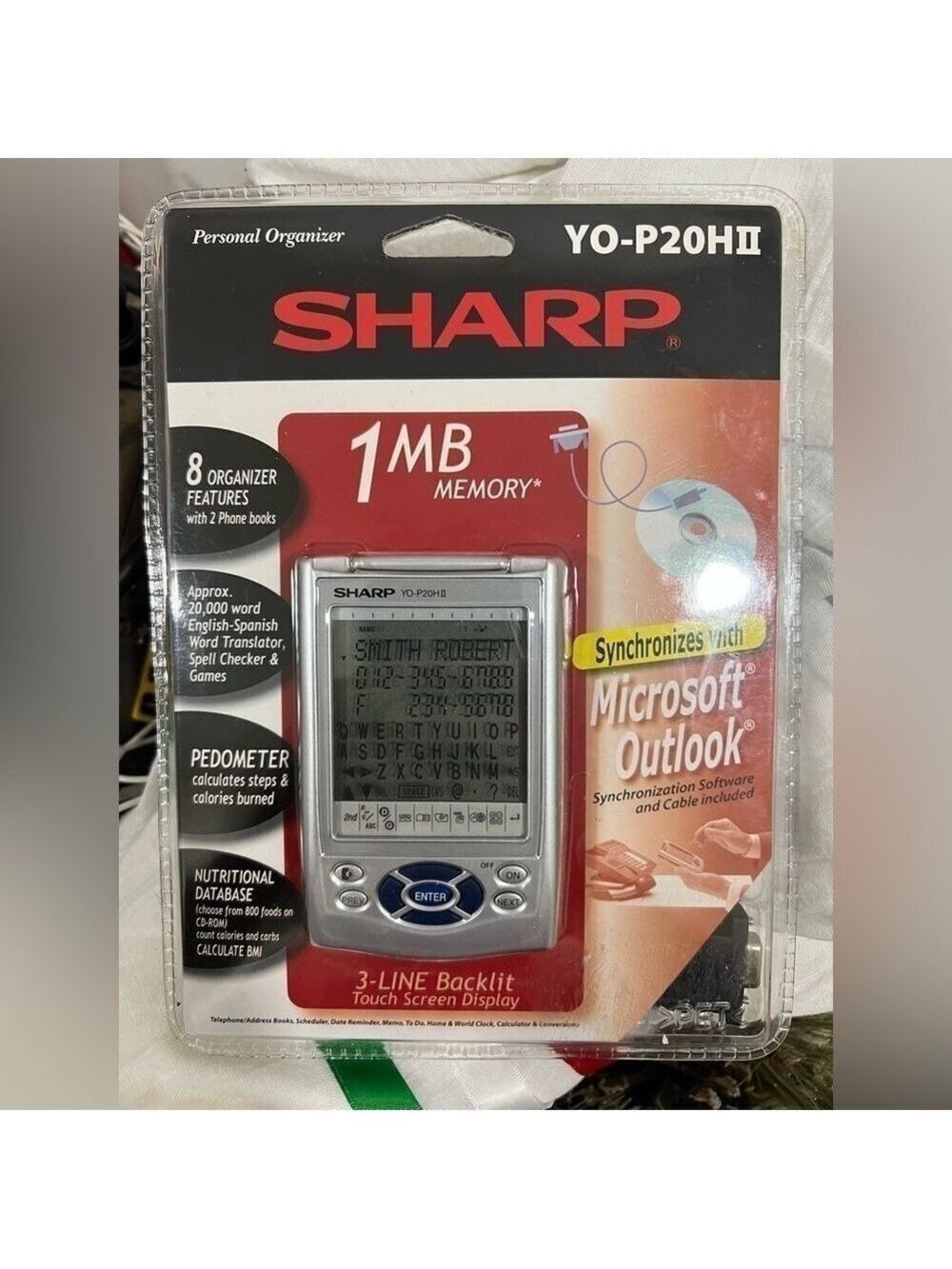 Sharp YO-P20H 1 MB Memory Personal Organizer Backlit Touch Screen Display